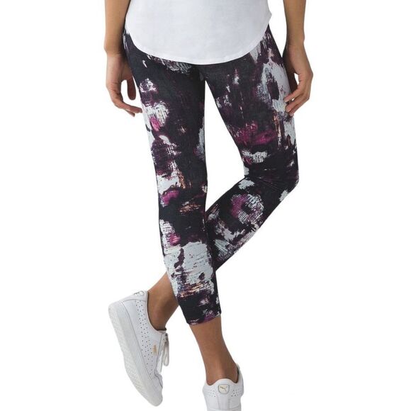 Lululemon Wunder Under Crop Leggings Kara Blossom Multi Size 4 - Picture 2 of 8